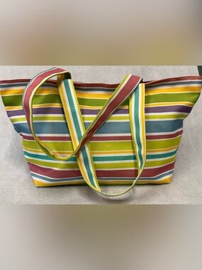 Biolage Striped NWOT Canvas Tote Bag - 14 x 8